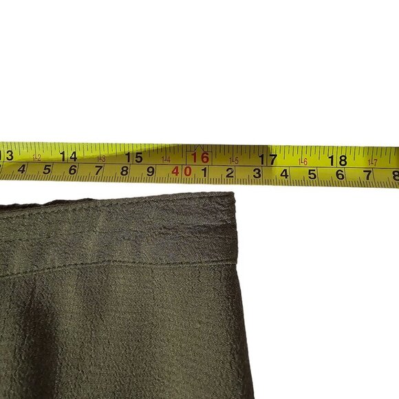 J. Jill Cargo Cropped Pants Embroidered Detail Olive Green Womens Medium - Picture 10 of 12